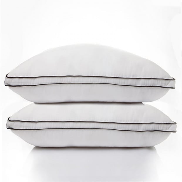 Silk Blend Pillow Hypoallergenic Gusset Cotton Cover Twin Pack Image 3