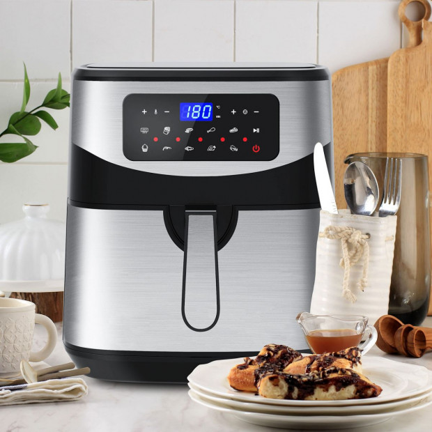 Kitchen Couture 12 Litre Air Fryer Multifunctional LCD Display Silver Image 8