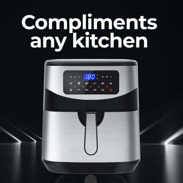 Kitchen Couture 12 Litre Air Fryer Multifunctional LCD Display Silver Image 9