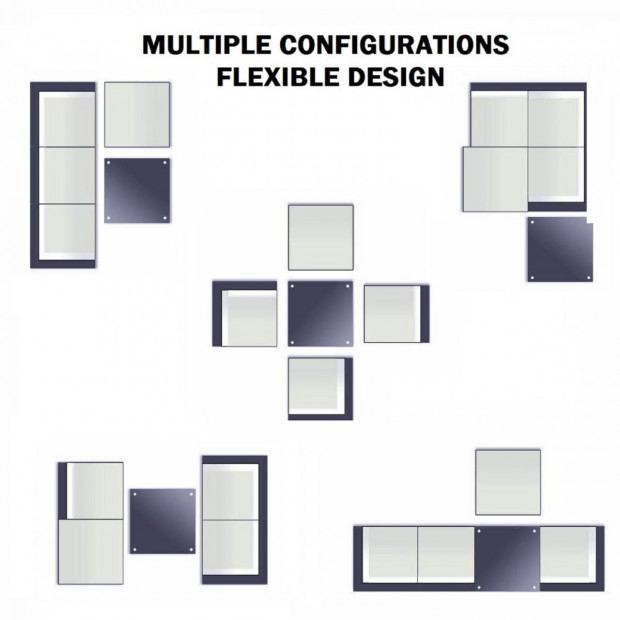 Milano Decor 5 Piece Outdoor Sofa Set Rattan Oatmeal Black Patio Image 10