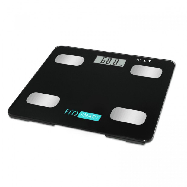 Eectronic Floor Body Scale Black Digital LCD Glass Tracker Bathroom Image 2