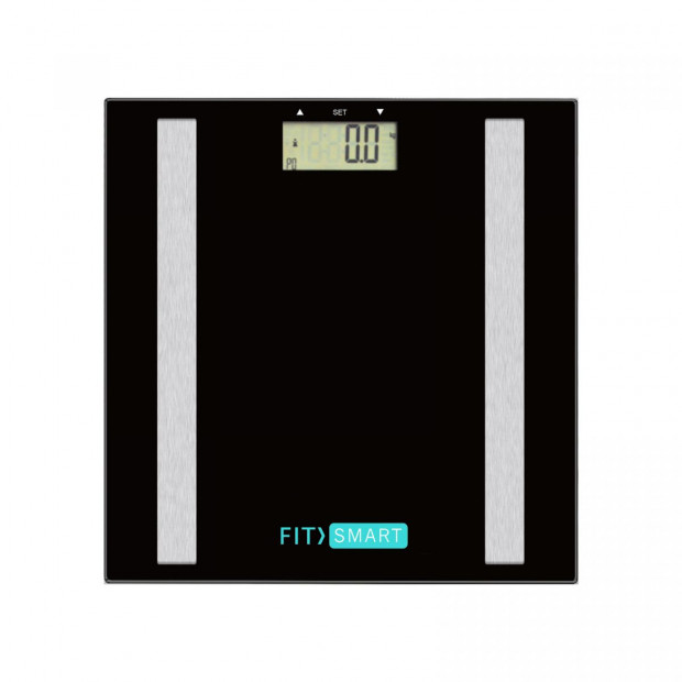 Electronic Body Fat Scale Black 7 in 1 Body Analyser LCD Glass Tracker