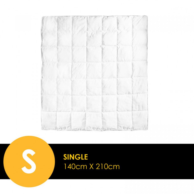 Bamboo Blend Quilt 250GSM Luxury Doona Duvet 100% Cotton Cover Single Image 3