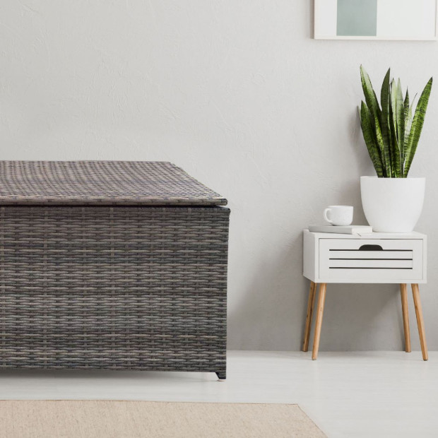 Arcadia Outdoor Rattan Storage Box Garden UV Resistant Oatmeal Image 9