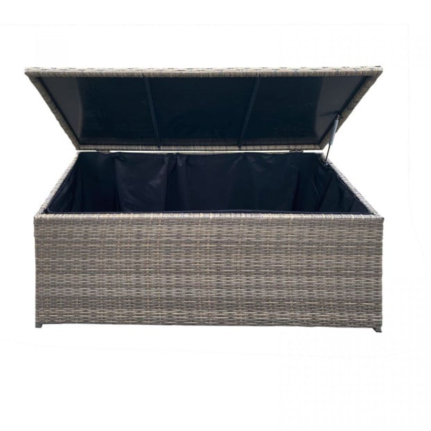 Arcadia Outdoor Rattan Storage Box Garden UV Resistant Oatmeal