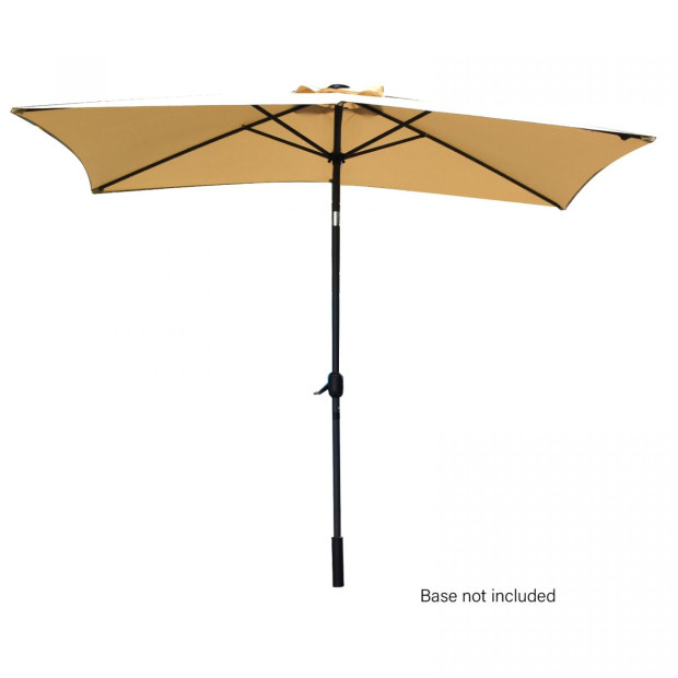 Arcadia Umbrella 3m Umbrella w/ Solar LED Lights Garden Yard - Beige Image 3