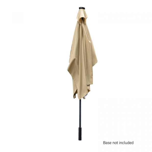 Arcadia Umbrella 3m Umbrella w/ Solar LED Lights Garden Yard - Beige Image 5