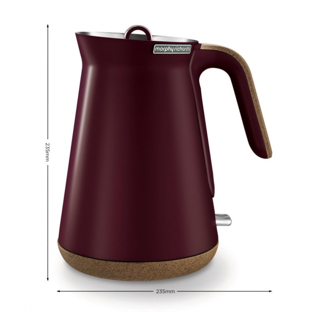 Morphy Richards 1.5L Aspect Kettle Maroon & Cork