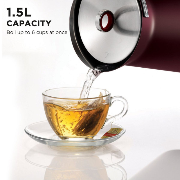 Morphy Richards 1.5L Aspect Kettle Maroon & Cork