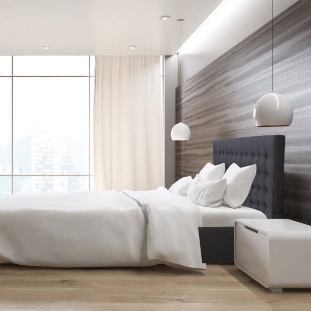 Milano Eden Gas Lift Bed With Headboard Dark Grey Fabric- King Single Image 5