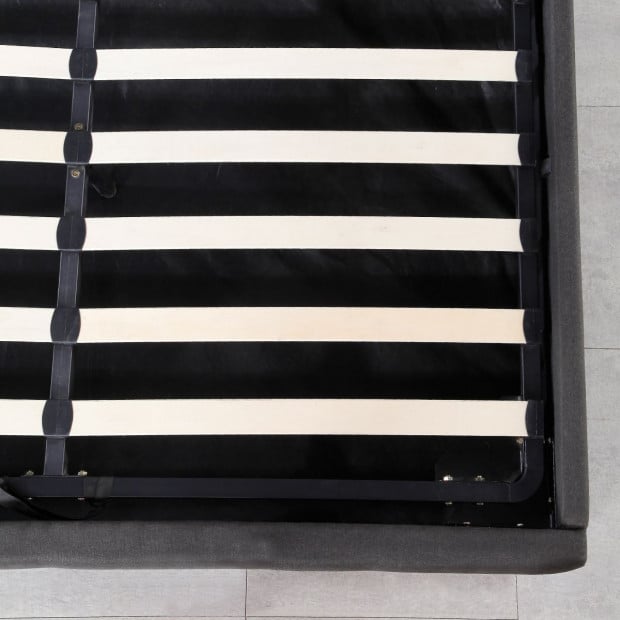 Milano Eden Gas Lift Bed With Headboard Dark Grey Fabric- King Single Image 6