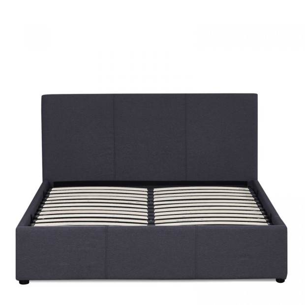 Luxury Gas Lift Bed Frame And Headboard Queen - Dark Grey Image 8
