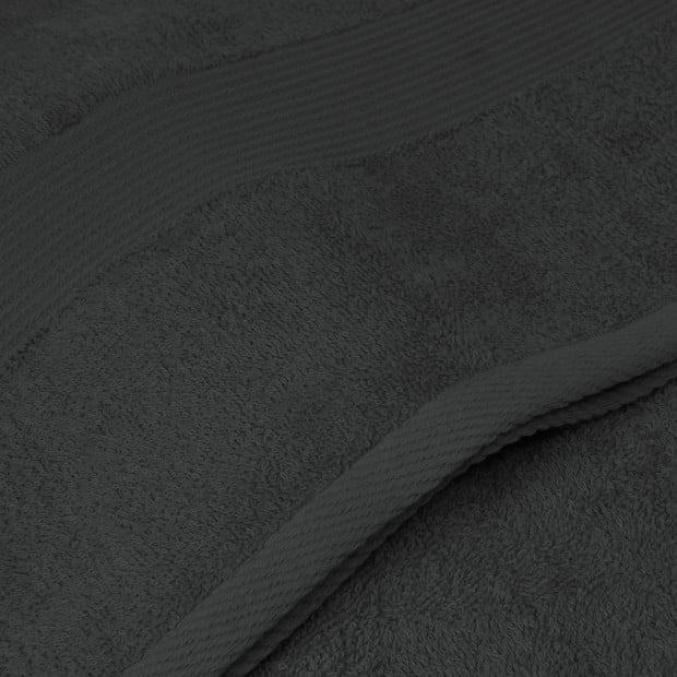 4 Piece Cotton Bamboo Towel Set 450GSM Plush - Granite Image 5