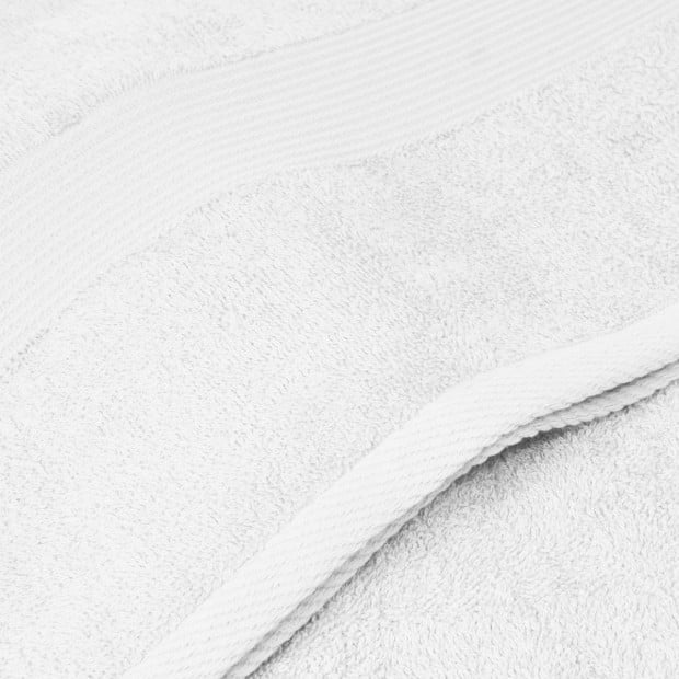 5 Piece Cotton Bamboo Towel Set 450GSM Plush - White Image 5