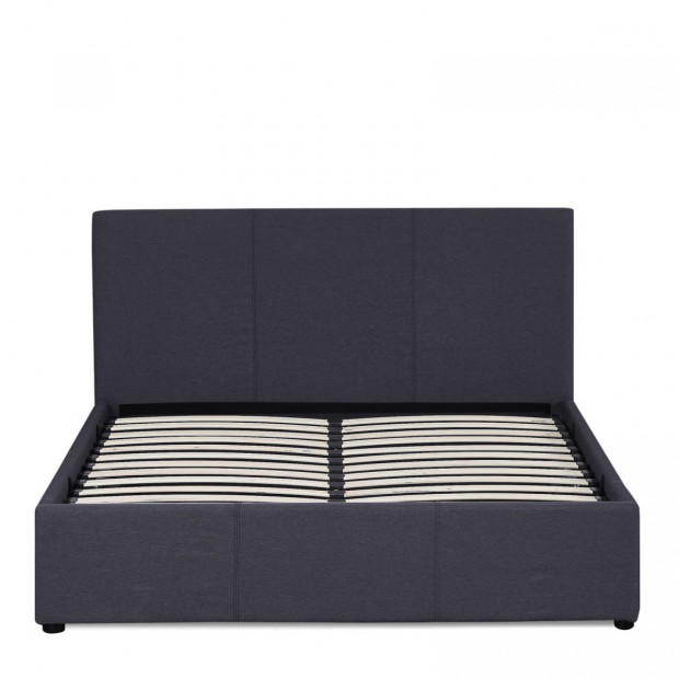 Gas Lift Bed Frame Base And Headboard With Storage Double Charcoal Image 4