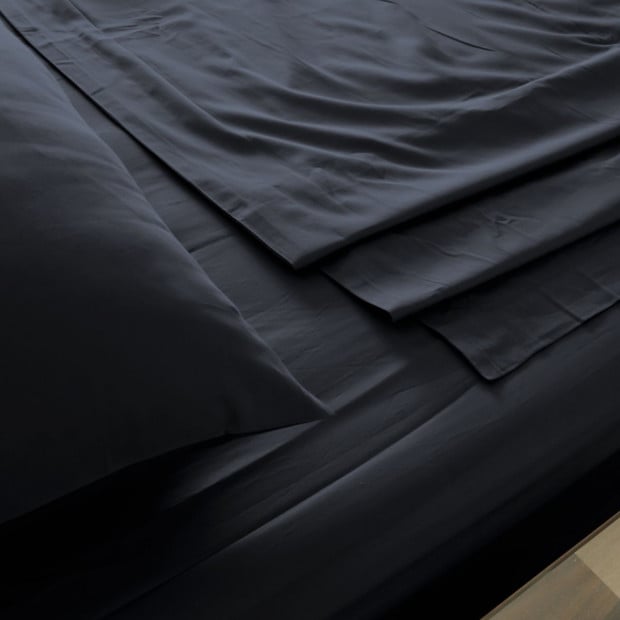 1000TC Hotel Grade Bamboo Cotton Pillowcases Set King - Charcoal Image 2