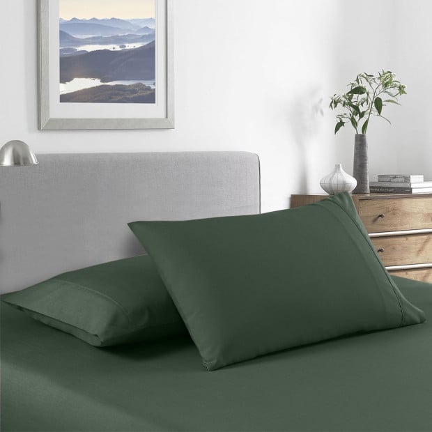 2000 Thread Count Bamboo Cooling Sheet Set - Queen - Olive Image 2