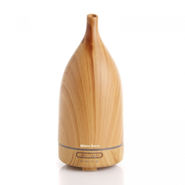 Aroma Diffuser 100ml Humidifier Purifier And 3 Pack Oils - Light Wood Image 2