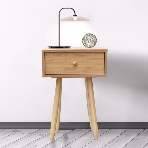 Bedside Table Kirrawee Drawers Nightstand Unit Cabinet Storage Image 2