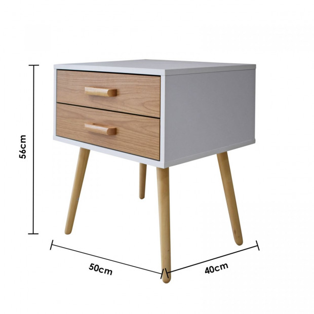 Bedside Table Bronte Drawers Nightstand Unit Cabinet Storage Image 9