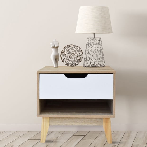 Bedside Table Manly Drawers Nightstand Unit Cabinet Storage Image 2