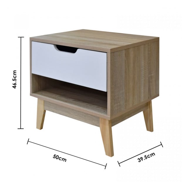 Bedside Table Manly Drawers Nightstand Unit Cabinet Storage Image 9