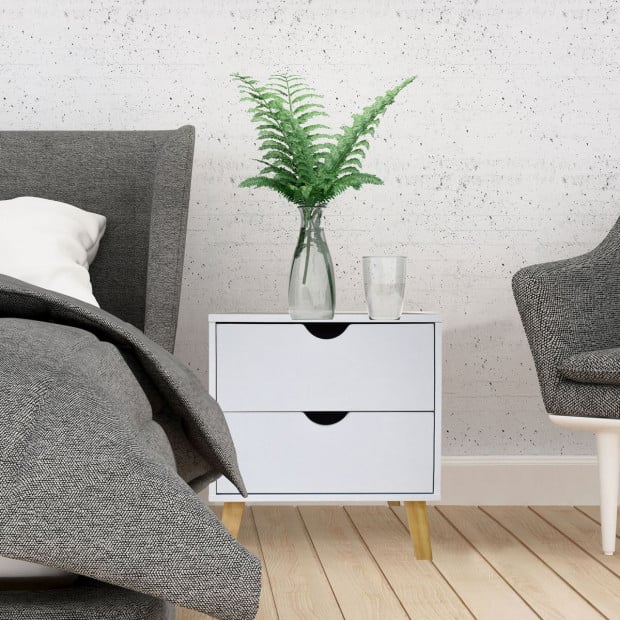 Bedside Table Turramurra Drawers Nightstand Unit Cabinet Storage Image 2