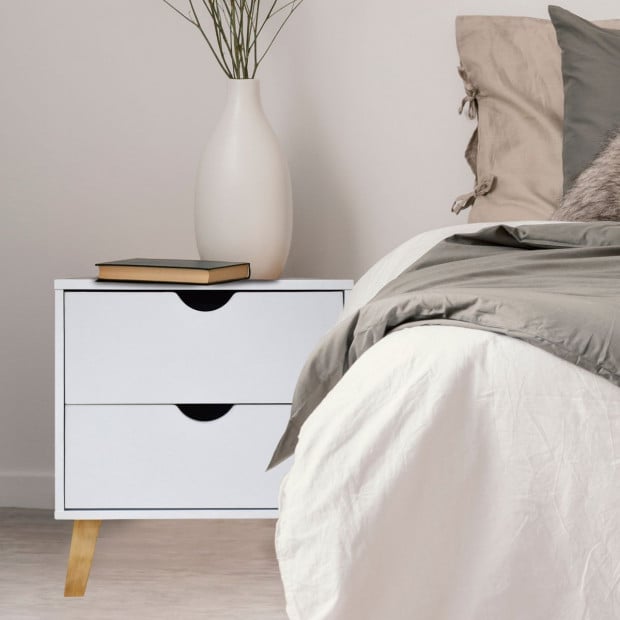 Bedside Table Turramurra Drawers Nightstand Unit Cabinet Storage Image 3