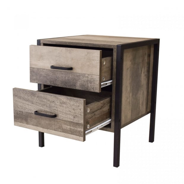Bedside Table Palm Beach Drawers Nightstand Unit Cabinet Storage Image 6