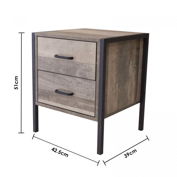 Bedside Table Palm Beach Drawers Nightstand Unit Cabinet Storage Image 8