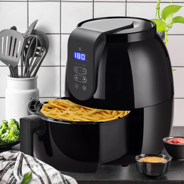 3.5 Litre Digital Display Black Air Fryer Oil Free Cooking Kitchen Image 6