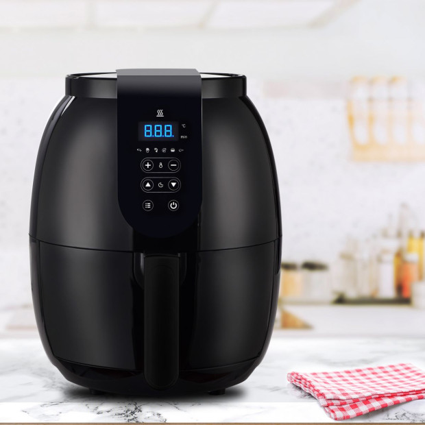 3.5 Litre Digital Display Black Air Fryer Oil Free Cooking Kitchen Image 2