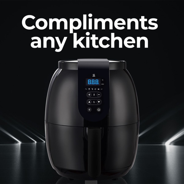 3.5 Litre Digital Display Black Air Fryer Oil Free Cooking Kitchen Image 7