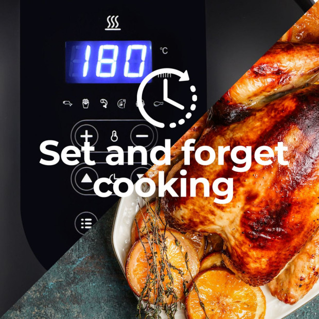 3.5 Litre Digital Display Black Air Fryer Oil Free Cooking Kitchen Image 8