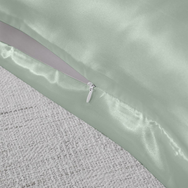 Soft Silk Hypoallergenic Pillowcase Twin Pack 51 x 76cm - Sage Image 6