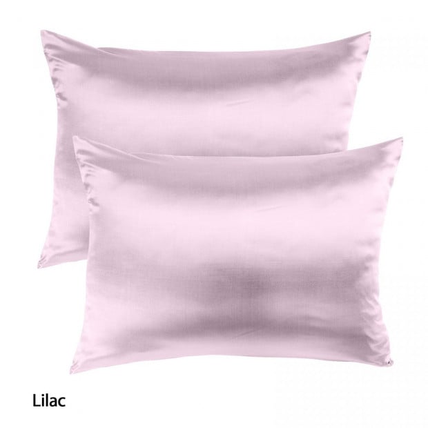 Mulberry Soft Silk Pillowcase Twin Pack 51 x 76cm - Lilac