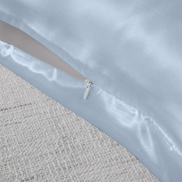 Mulberry Soft Silk Pillowcase Twin Pack 51 x 76cm - Soft Blue Image 6