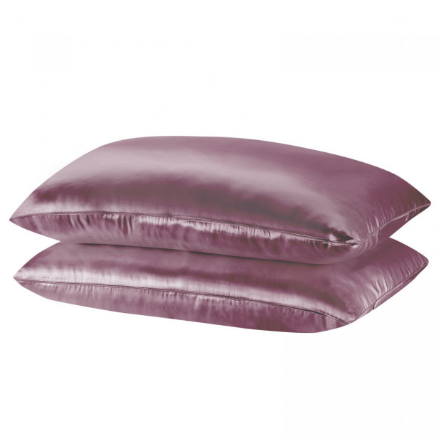 Mulberry Soft Silk Pillowcase Twin Pack 51x76cm Malaga Wine Image 3