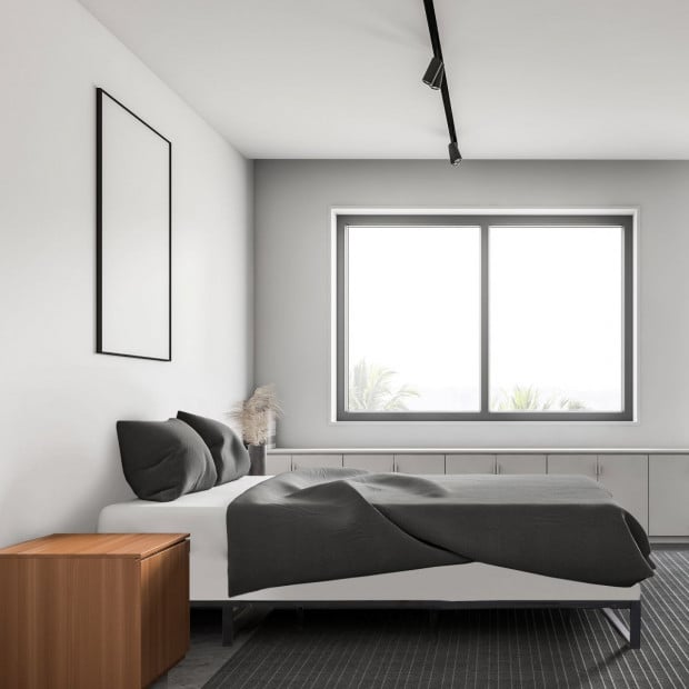 Milano Decor Metal Bed Frame Mattress Base Platform Double - Black Image 6