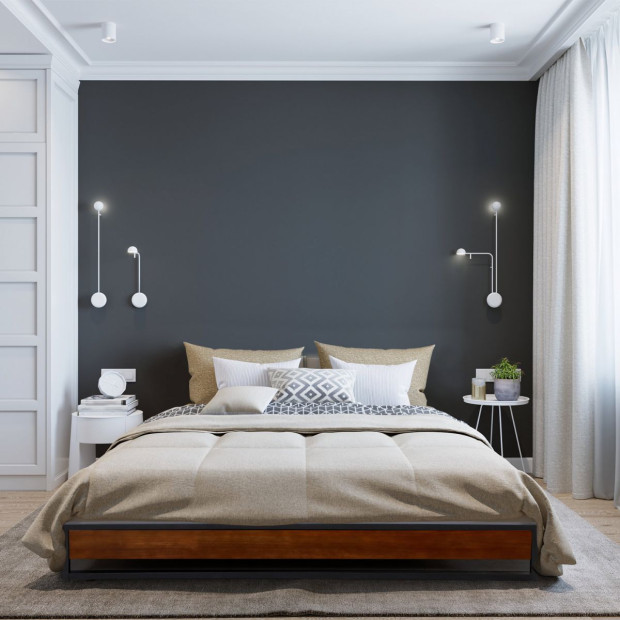 Metal Wood Bed Frame Mattress Base Platform Double - Black Image 5