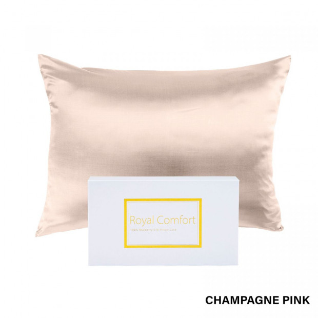 Pure Silk Hypoallergenic Pillowcase - Champagne Pink Image 7