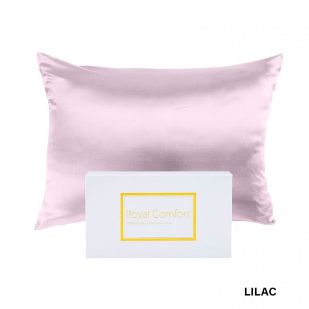 Pure Silk Hypoallergenic Pillowcase - Lilac Image 7