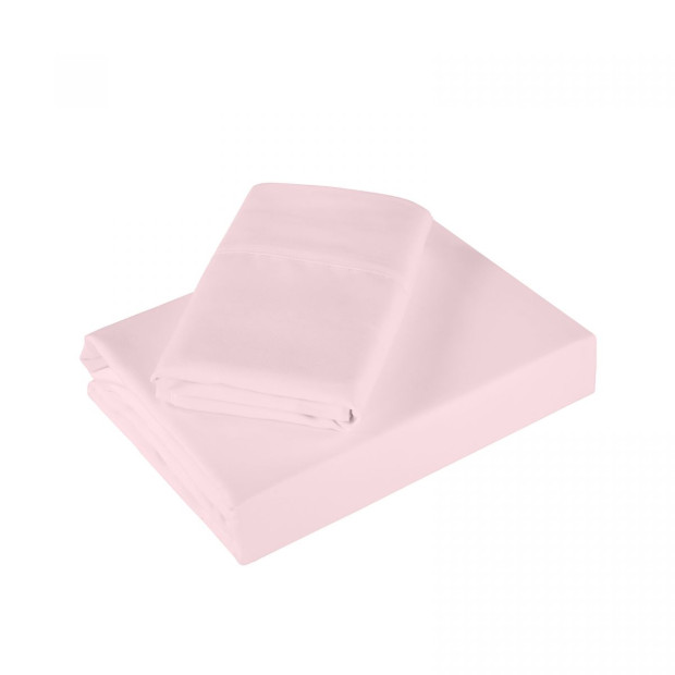 1200 Thread Count Sheet Set 4 Piece Ultra Soft Satin King - Soft Pink Image 3