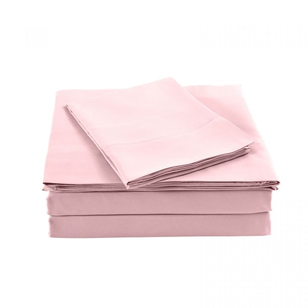 Bamboo Blended Sheet & Pillowcases Set 1000TC Queen - Bubble Bath Image 3