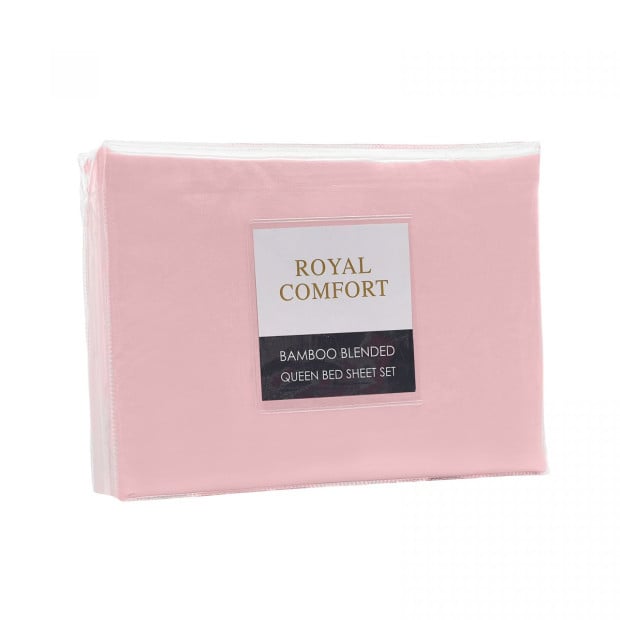 Bamboo Blended Sheet & Pillowcases Set 1000TC Queen - Bubble Bath Image 4