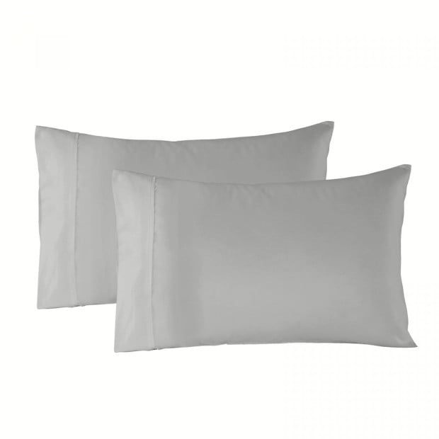 Bamboo Blended Sheet & Pillowcases Set 1000TC - Queen - Light Grey Image 6