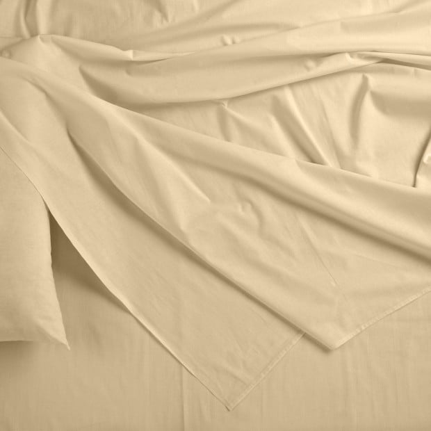 Bamboo Blended Sheet & Pillowcases Set 1000TC Queen - Oatmeal Image 4