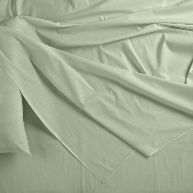 Bamboo Blended Sheet & Pillowcases Set 1000TC King - Sage Green Image 3