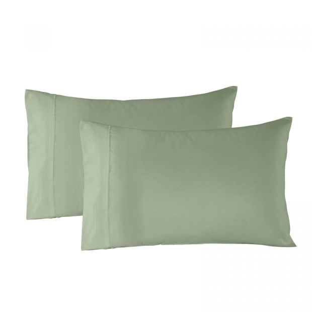 Bamboo Blended Sheet & Pillowcases Set 1000TC King - Sage Green Image 4