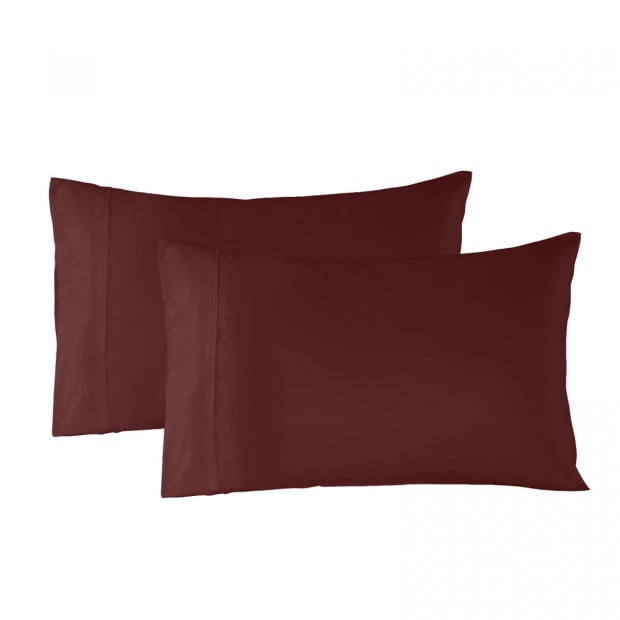 Bamboo Blended Sheet & Pillowcases Set 1000TC King - Malaga Wine Image 4